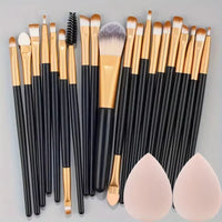 Conjunto de pincéis de maquiagem de 20 unidades