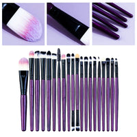 Conjunto de pincéis de maquiagem de 20 unidades
