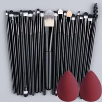 Conjunto de pincéis de maquiagem de 20 unidades
