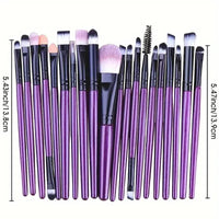 Conjunto de pincéis de maquiagem de 20 unidades