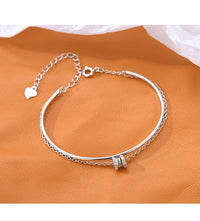 Pulseira Silver Duplo Amor Coração