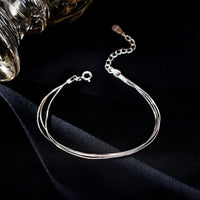 Pulseira Silver Duplo Amor Coração