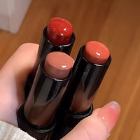 Batom vermelho marrom batom espelho hidratante à prova d'água