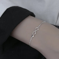 Pulseira Silver Duplo Amor Coração