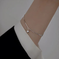 Pulseira Silver Duplo Amor Coração