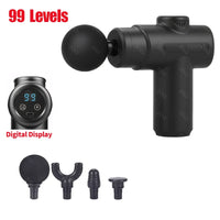 Mini 99 Níveis Fascia Gun Handheld Portable Massage Gun Vibração Display