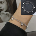 Pulseira Silver Duplo Amor Coração
