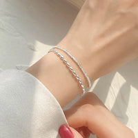 Pulseira Silver Duplo Amor Coração