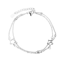 Pulseira Silver Duplo Amor Coração