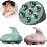 Massageador de bola portátil de 7 contas Bola de cintura de aço magnética