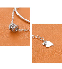 Pulseira Silver Duplo Amor Coração