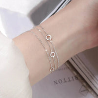 Pulseira Silver Duplo Amor Coração