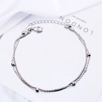 Pulseira Silver Duplo Amor Coração