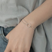 Pulseira Silver Duplo Amor Coração