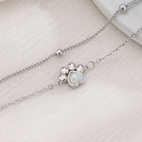 Pulseira Silver Duplo Amor Coração