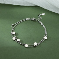 Pulseira Silver Duplo Amor Coração