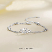 Pulseira Silver Duplo Amor Coração
