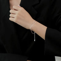 Pulseira Silver Duplo Amor Coração