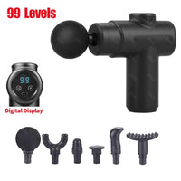Mini 99 Níveis Fascia Gun Handheld Portable Massage Gun Vibração Display