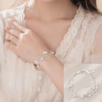 Pulseira Silver Duplo Amor Coração