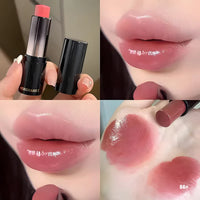Batom vermelho marrom batom espelho hidratante à prova d'água
