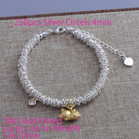 Pulseira Silver Duplo Amor Coração