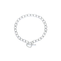 Pulseira Silver Duplo Amor Coração