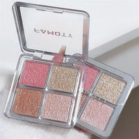 4 Cores Diamante Iluminador Paleta de Pó Glitter Contorno Facial Iluminar Maquiagem