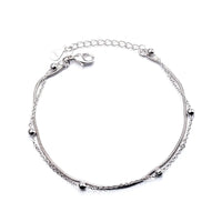 Pulseira Silver Duplo Amor Coração