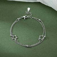 Pulseira Silver Duplo Amor Coração