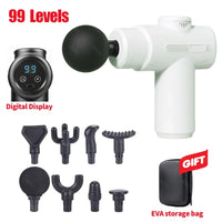 Mini 99 Níveis Fascia Gun Handheld Portable Massage Gun Vibração Display