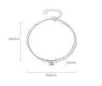 Pulseira Silver Duplo Amor Coração