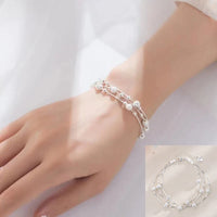 Pulseira Silver Duplo Amor Coração