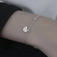 Pulseira Silver Duplo Amor Coração