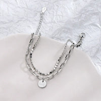 Pulseira Silver Duplo Amor Coração
