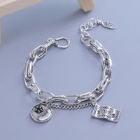 Pulseira Silver Duplo Amor Coração