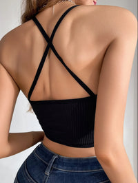 Sutiãs femininos sem encosto com nervuras sexy